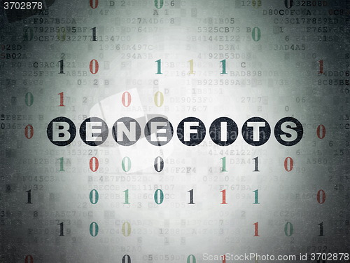 Image of Business concept: Benefits on Digital Paper background