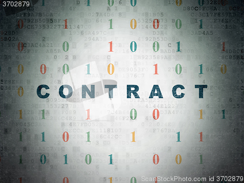 Image of Finance concept: Contract on Digital Paper background