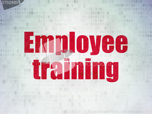 Image of Learning concept: Employee Training on Digital Paper background