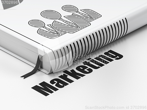 Image of Marketing concept: book Business People, Marketing on white background