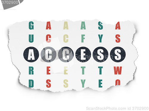 Image of Safety concept: Access in Crossword Puzzle
