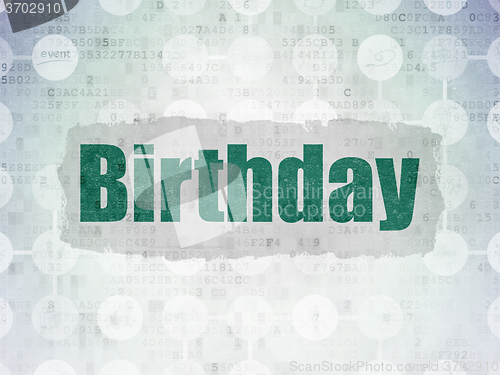 Image of Holiday concept: Birthday on Digital Paper background