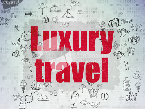 Image of Travel concept: Luxury Travel on Digital Paper background
