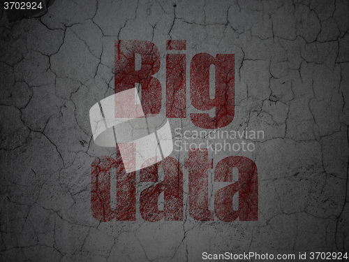 Image of Data concept: Big Data on grunge wall background