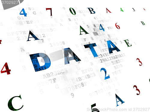 Image of Data concept: Data on Digital background