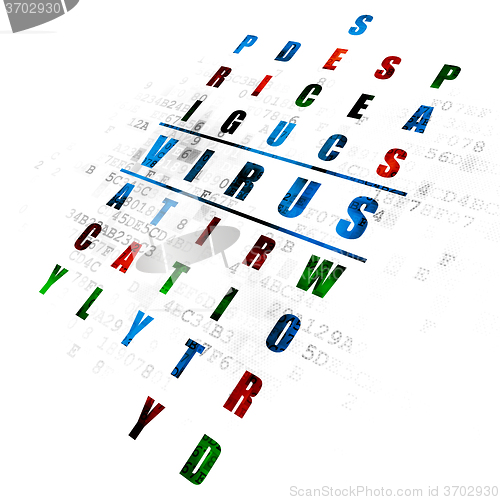 Image of Security concept: Virus in Crossword Puzzle