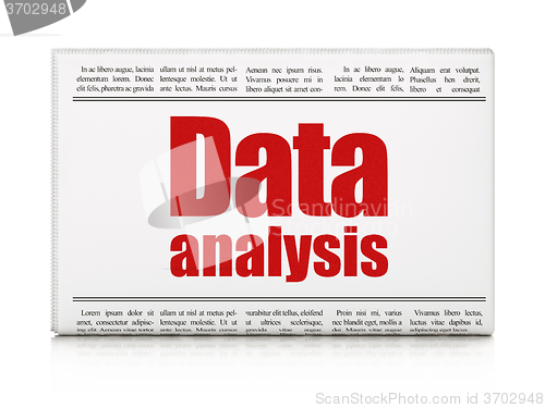 Image of Data concept: newspaper headline Data Analysis