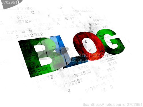 Image of Web design concept: Blog on Digital background