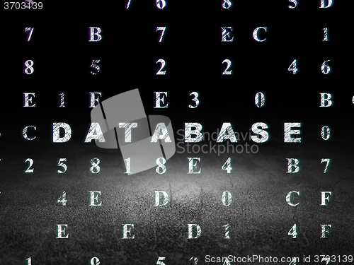 Image of Programming concept: Database in grunge dark room