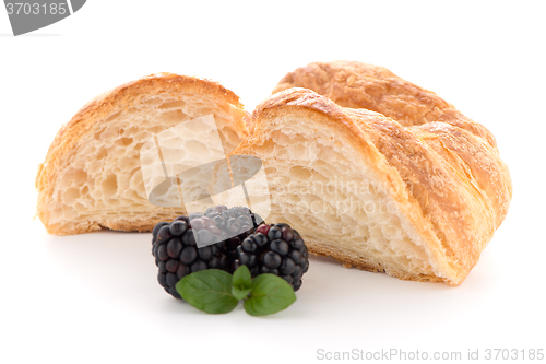 Image of Croissant and blackberries