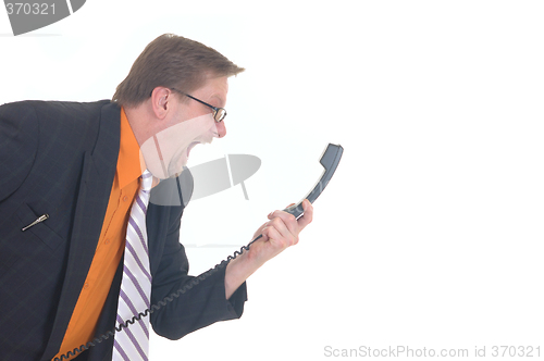 Image of Yelling businessman