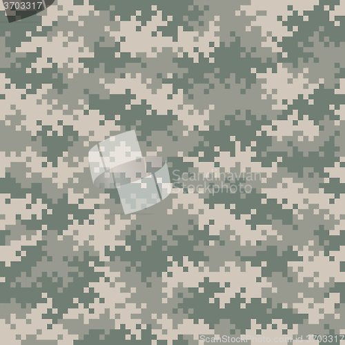 Image of Military camouflage pixel pattern seamlessly tileable