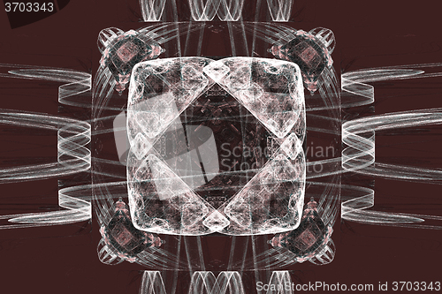 Image of Fractal image: \"spiral and geometric shapes.\"