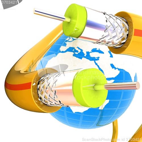 Image of Cables for high tech connect and Earth