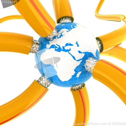 Image of Cables for high tech connect and Earth