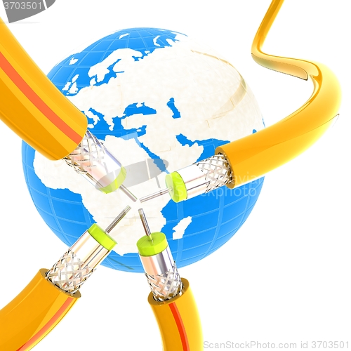 Image of Cables for high tech connect and Earth