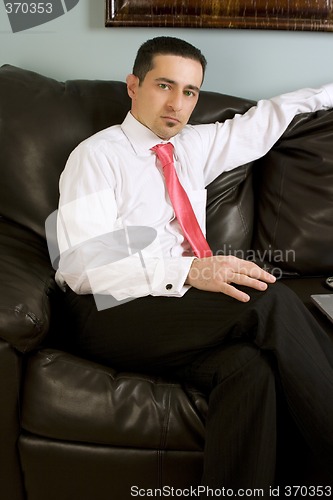Image of Businessman Posing on the Couch