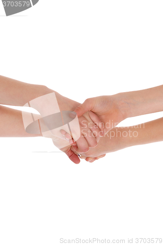 Image of Two hands joining together.