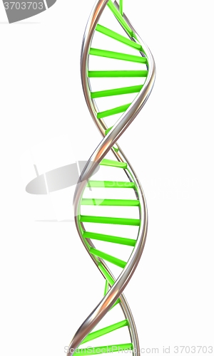 Image of DNA structure model on white