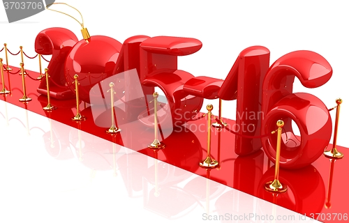 Image of Happy new 2016 year on New Year\'s path to the success