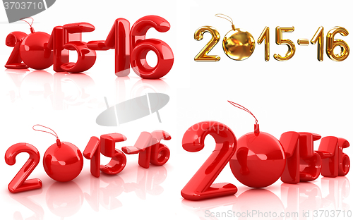 Image of Happy new 2016 year set