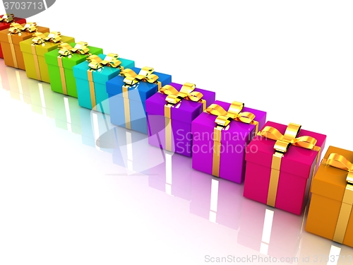 Image of colorful gifts box