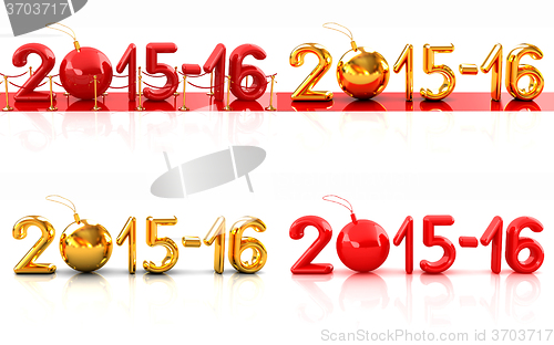 Image of Happy new 2016 year set
