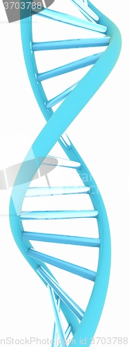 Image of DNA structure model on white