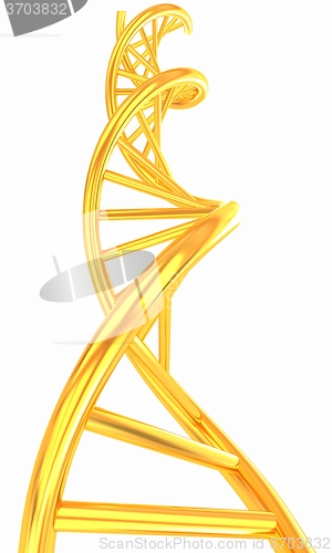 Image of DNA structure model on white