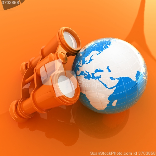 Image of binocular around earth