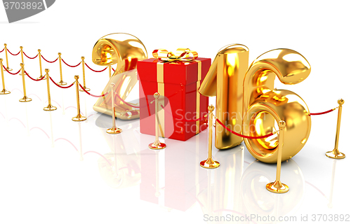 Image of Happy new 2016 year on New Year\'s path to the success