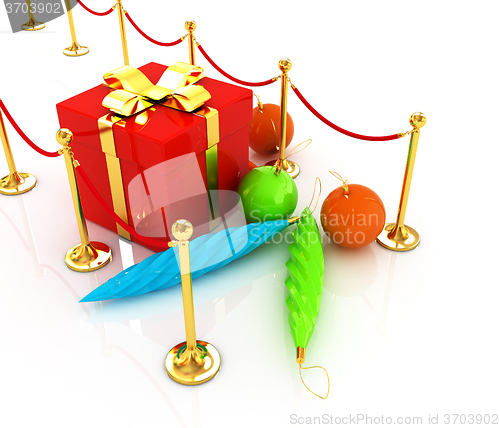 Image of Beautiful Christmas gifts on New Year\'s path to the success