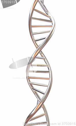 Image of DNA structure model on white