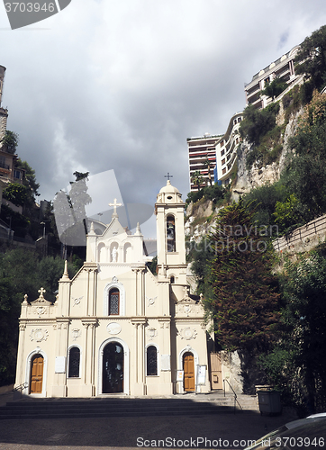 Image of Saint Devote Church Cathedral in Monte Carlo Monaco Europe