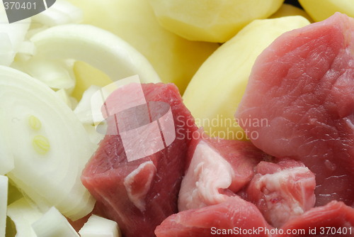 Image of Meat, potato and onion