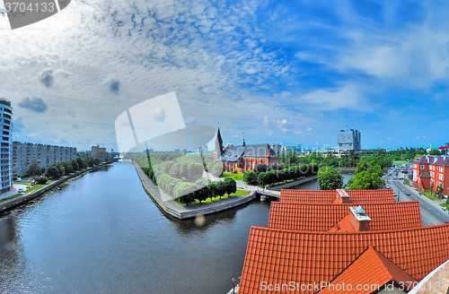 Image of View on historical center in Kaliningrad. Russia