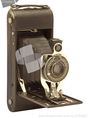 Image of Vintage folding bellows film camera