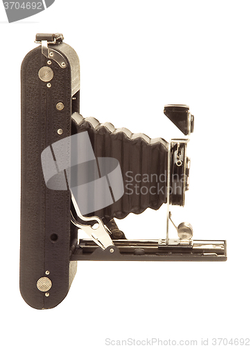 Image of Vintage folding bellows roll film camera