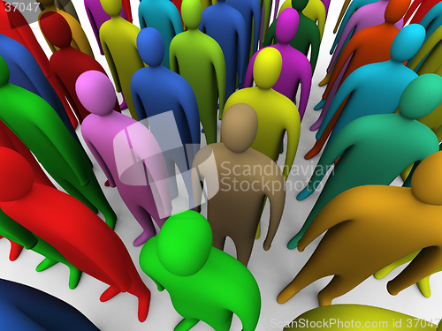 Image of Multicolored crowd #1