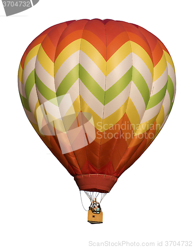 Image of Hot-Air Balloon Floating Against White