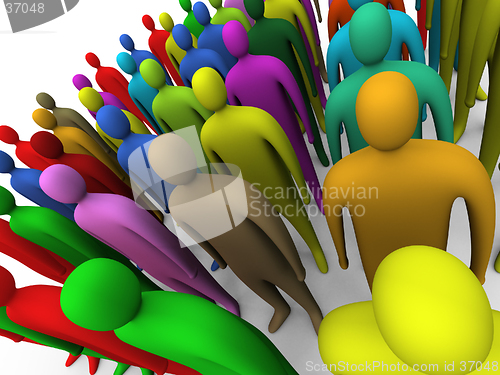 Image of Multicolored crowd #2
