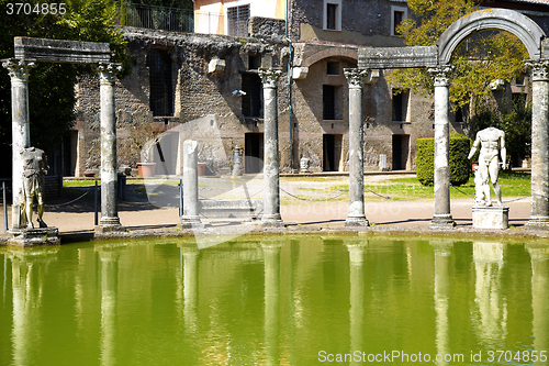 Image of Ancient ruins of Villa Adriana ( The Hadrian\'s Villa ), Canopo, 