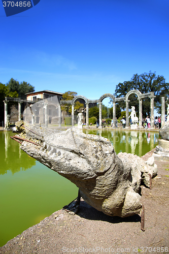 Image of Ancient ruins of Villa Adriana ( The Hadrian\'s Villa ), Canopo, 