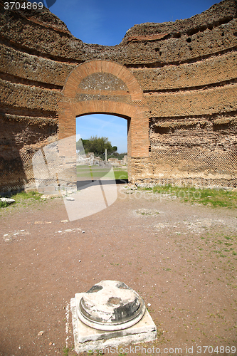 Image of Ancient ruins of Villa Adriana ( The Hadrian\'s Villa ), Ninfeo P