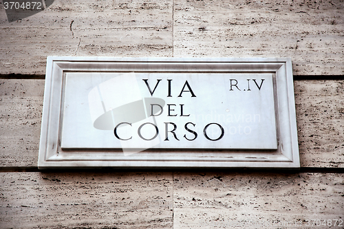 Image of Via del Corso in Rome, Italy