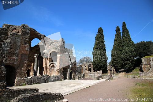 Image of Ancient ruins of Villa Adriana ( The Hadrian\'s Villa ), Cryptopo