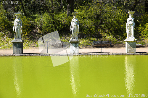 Image of Ancient ruins of Villa Adriana ( The Hadrian\'s Villa ), Canopo, 