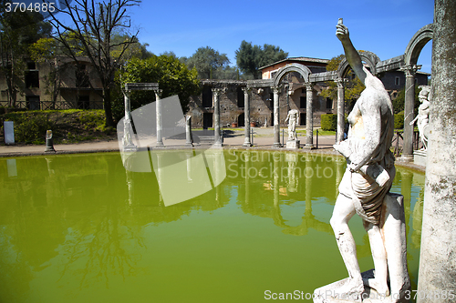 Image of Ancient ruins of Villa Adriana ( The Hadrian\'s Villa ), Canopo, 