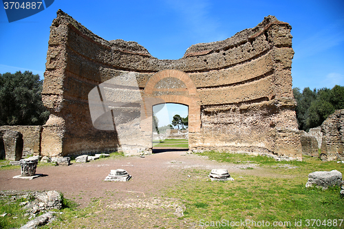 Image of Ancient ruins of Villa Adriana ( The Hadrian\'s Villa ), Ninfeo P