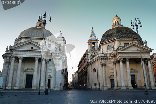 Image of View of Santa Maria in Montesanto and Santa Maria dei Miracoli i